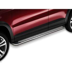 Пороги-подножки MAYDOS V2 (Мэйдос В2) для HONDA CRV-V 2018-н.в. (алюминий+пластик) от ERKUL