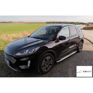 Пороги-подножки MEVSIM для NISSAN PATHFINDER 2005-2014 (алюминий+пластик) от ERKUL