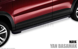 Пороги-подножки MAYA  для MERCEDES ML 163 1997-2006 (алюминий+пластик) от ERKUL