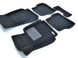 Коврики в салон текстильные Euromat 3D Business BMW 5 (E60/E39) (2007-2010), черные (5 шт.)