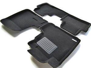 Коврики в салон текстильные Euromat 3D Business HONDA CR-V (2006-2012), черные (3 шт.)