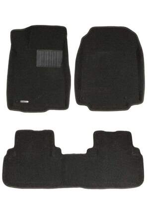 Коврики в салон текстильные Euromat 3D Business HONDA CR-V (2012-2017), черные (3 шт.)