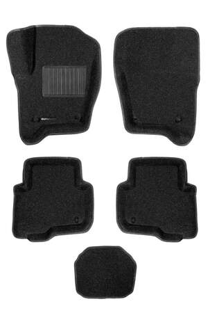 Коврики в салон текстильные Euromat 3D business LAND ROVER Discovery IV (2010-н.в.), черные (5 шт.)
