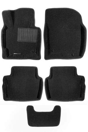 Коврики в салон текстильные Euromat 3D Business MAZDA CX-5 (2011-2016), черные (5 шт.)