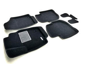 Коврики в салон текстильные Euromat 3D Business SKODA Rapid (2013-2020), черные (5 шт.)