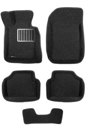 Коврики в салон текстильные Euromat 3D lux BMW X1 (E84) (2009-2015), черные (5 шт.)