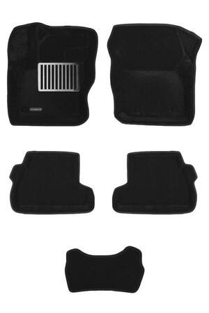 Коврики в салон текстильные Euromat 3D lux FORD Focus 3 HB/SD/WAG (2011-2017), черные (5 шт.)