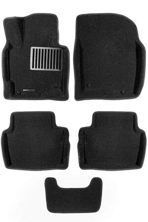 Коврики в салон текстильные Euromat 3D lux MAZDA CX-5 (2011-2016), черные (5 шт.)