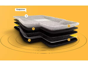 Коврики в салон текстильные Euromat 3D Business BMW X5 (E-53) (2000-2006), черные (3 шт.)