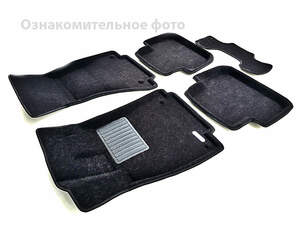Коврики в салон текстильные Euromat 3D Business CHEVROLET Aveo (2006-2010), черные (5 шт.)