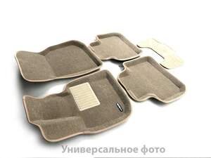 Коврики в салон текстильные Euromat 3D Business MERCEDES W205 (C-Class) (2015-) бежевые