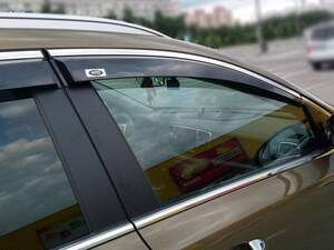 Дефлекторы окон накладные NISSAN TEANA II (2008-) «ALVI-STYLE» нерж.молдинг
