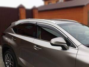 Дефлекторы окон накладные NISSAN TEANA II (2008-) «ALVI-STYLE» нерж.молдинг