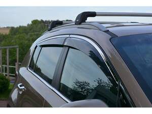 Дефлекторы окон накладные NISSAN TEANA II (2008-) «ALVI-STYLE» нерж.молдинг