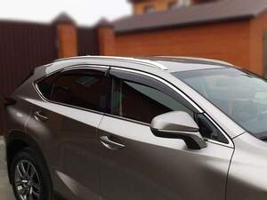 Дефлекторы окон накл. HYUNDAI IX35 (2010-) «ALVI-STYLE» нерж.молдинг