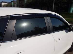 Дефлекторы окон накладные HYUNDAI GRAND SANTA FE (2013-2018) «КОБРА Тюнинг» хром.молдинг