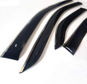 Дефлекторы окон накладные LEXUS NX (2014-2021) «КОБРА Тюнинг» хром.молд.