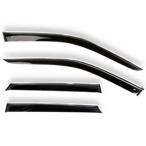 Дефлекторы окон накладные OPEL INSIGNIA (2008-) седан   хэтчбек «КОБРА Тюнинг» хром молдинг