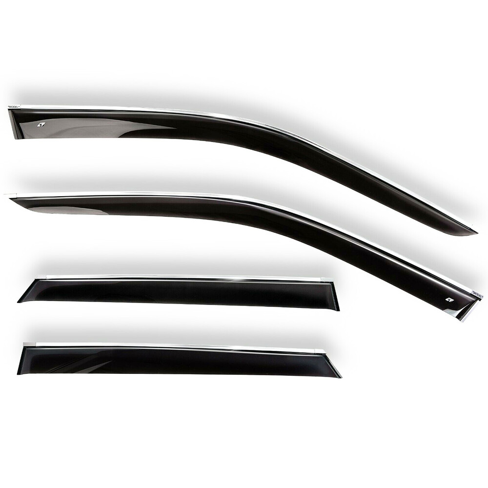 Дефлекторы окон накладные PEUGEOT 408 (2012-) седан «КОБРА Тюнинг» хром.молдинг Дефлекторы окон накладные PEUGEOT 408 (2012-) седан «КОБРА Тюнинг» хром.молдинг