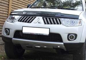 Дефлектор для капота (отбойник) MITSUBISHI L200 2006-/MITSUBISHI PAJERO SPORT II 2008 