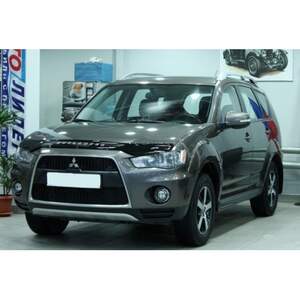 Дефлектор для капота (отбойник) MITSUBISHI OUTLANDER II XL (2009-2012) «VIP-TUNING» верхний