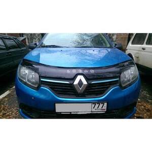 Дефлектор для капота (отбойник) RENAULT LOGAN (2014-) «VIP-TUNING»