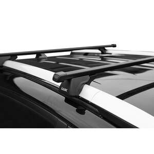 Багажник на рейлинги «LUX» КЛАССИК с дугами 1,4м прямоуг.в пластике Ford Explorer V внедорожник 2010-2018