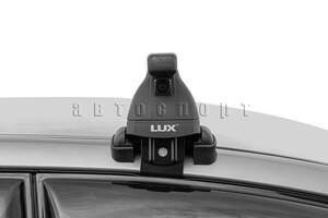 Багажник «LUX» с дугами 1,2м прямоуг. в пластике а/м NISSAN Qashqai 2014-... г.в. Крепл. за двер.проемы