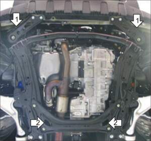 Защита MOTODOR двигателя, КПП Acura MDX  2000-2005 Внедорожник