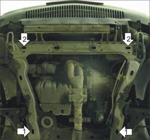 Защита MOTODOR двигателя, КПП Alfa Romeo 166  1998-2007 Седан