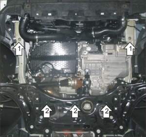 Защита MOTODOR двигателя, КПП Audi 3 2013-2018Хэтчбек, Седан