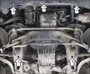 Защита MOTODOR двигателя Audi A4  1994-2000 Седан, универсал