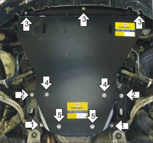 Усиленная защита картера двигателя, КПП, радиатора (2 мм, сталь) для Audi A4 седан/универсал 2000-2004, 2004-2007