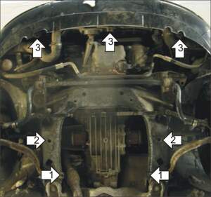 Усиленная защита картера двигателя, КПП, радиатора (2 мм, сталь) для Audi A4 седан/универсал 2000-2004, 2004-2007