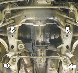 Защита MOTODOR КПП Audi A4  1994-2000 Седан