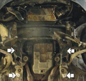 Усиленная защита КПП (2 мм, сталь) для Audi A6 седан/универсал 1997-2001, 2001-2004