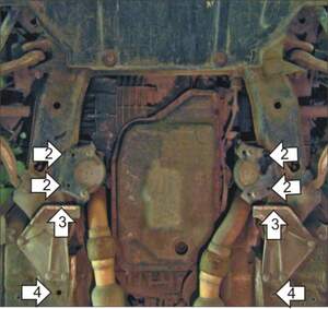 Защита MOTODOR КПП, разд.коробки Audi A8  1994-2002 Седан