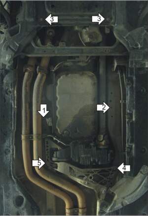 Усиленная защита КПП, раздаточной коробки (2 мм, сталь) для BMW X1 e84 2009-2014, BMW 3-Series e90 седан 2008-2011