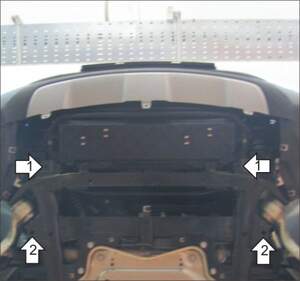 Защита MOTODOR радиатора BMW X6 (e71, E72) 2010-2014 Внедорожник