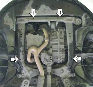 Усиленная защита картера двигателя, КПП (2 мм, сталь) для Cadillac SRX 2010-2016