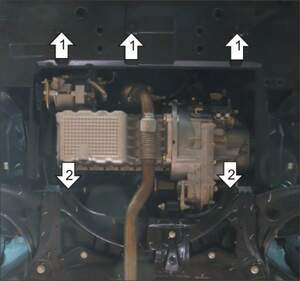 Усиленная защита картера двигателя, КПП (2 мм, сталь) для Chery Bonus 3 седан 2014-2016