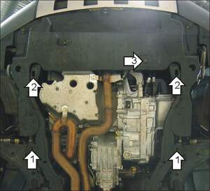 Защита MOTODOR двигателя, КПП Chevrolet Captiva  2006-2011 Внедорожник