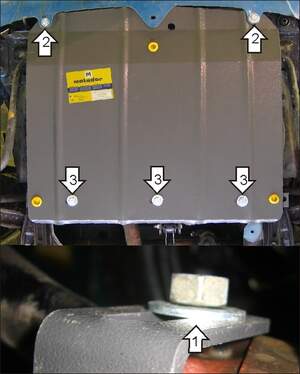 Защита MOTODOR двигателя, КПП Chevrolet Spark  2004-2010 Хэтчбек