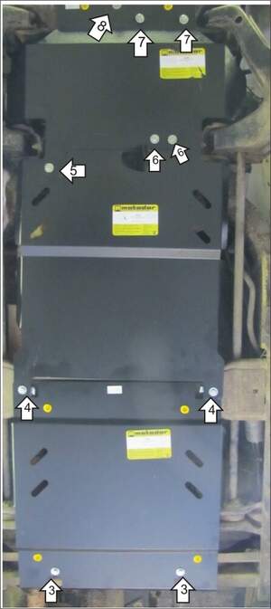 Защита MOTODOR двигателя, переднего дифференциала, КПП, разд.коробки Chevrolet Tahoe  1994-1996 Внедорожник