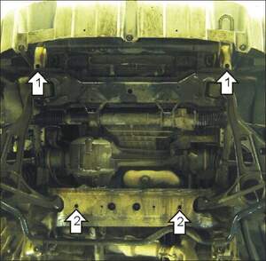 Усиленная защита картера двигателя, переднего дифференциала, радиатора (2 мм, сталь) для Suzuki Grand Vitara XL7 1998-2005, Suzuki Grand Vitara 1998-2005,
