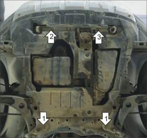Защита MOTODOR двигателя, КПП Citroen C-Crosser  2007-2012 Внедорожник