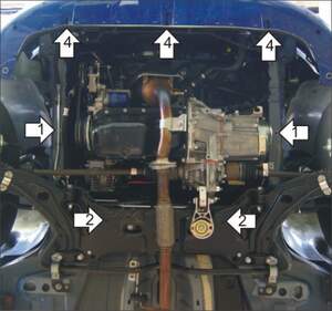 Защита MOTODOR двигателя, КПП, радиатора FIAT Doblo Panorama 2005- фургон