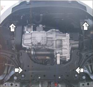 Защита MOTODOR двигателя, КПП Ford Fiesta 2008-2017 Седан, Хэтчбек