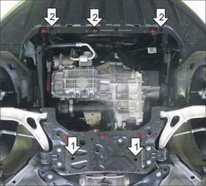 Защита MOTODOR двигателя, КПП Ford Focus II  2004-2010 Седан, Хэтчбек, Универсал