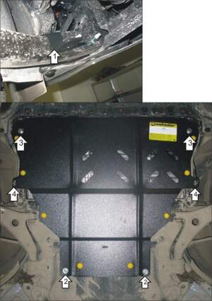 Защита MOTODOR двигателя, КПП Ford Kuga 2013- Внедорожник
